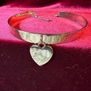 Forever + Always Gold Toned Heart Choker